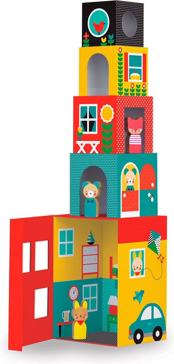 Petit Collage Stapelturm Peekaboo Junior