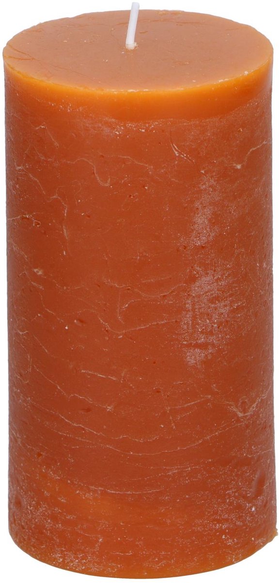 Arti casa Stumpenkerze ø7 x 13 cm – 46 Brennstunden – Orange