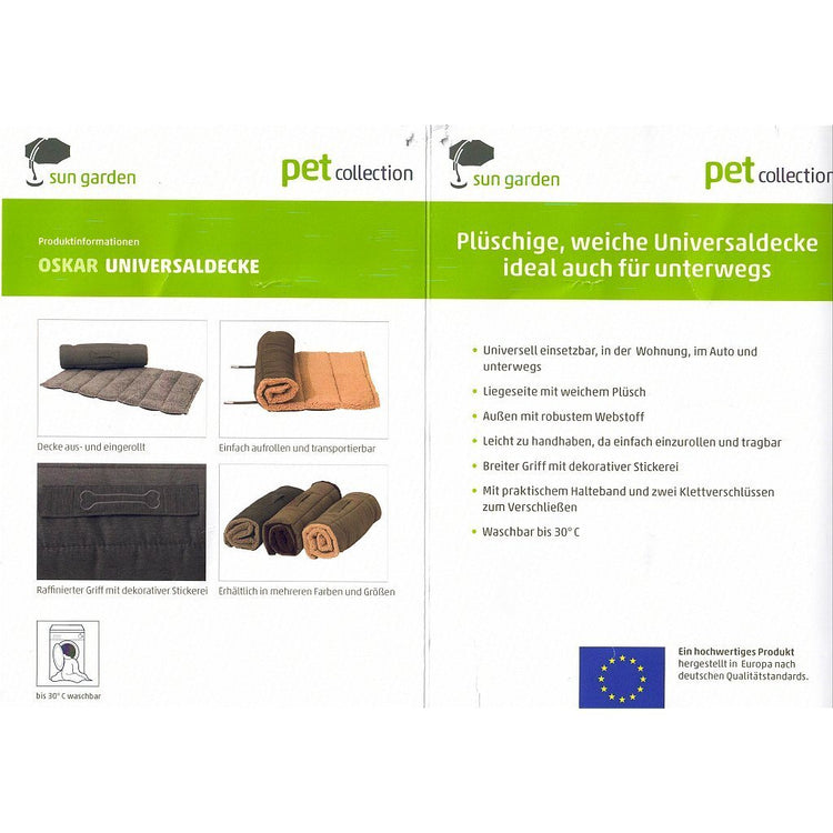 Sun Garden Sun Garden Oskar Rollbares Hund Teppich 130x90x4 cm grau