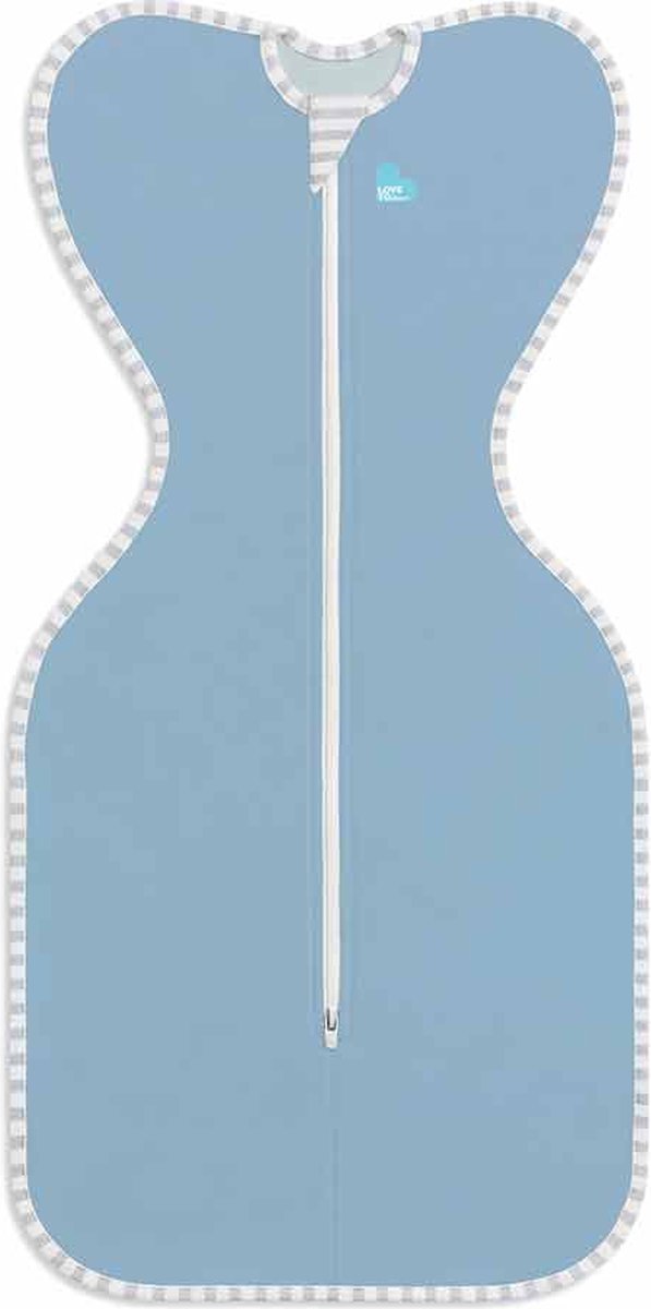 Love to dream™ Babyschlafsack swaddle up™ – Pucken – Baby 3–6 Monate – 6–8,5 kg – ganzjährig – 1,0 Tog – altblau