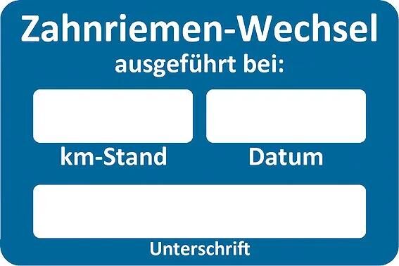 Eichner Aufkleber Timing Belt -Kundendienstaufkleber