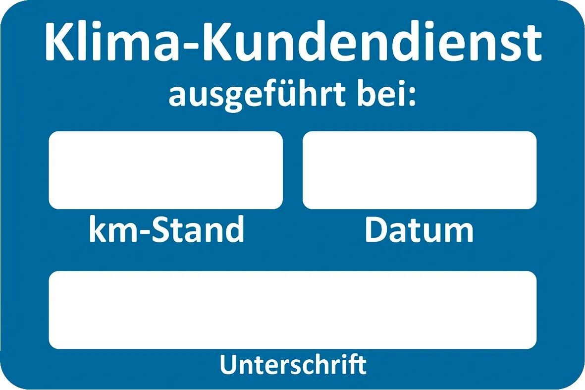 Eichner Aufkleber AC -Kundendienstaufkleber