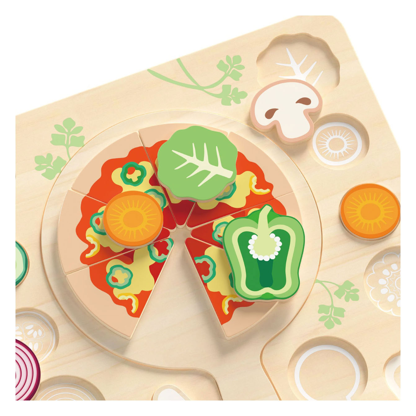 Klassische Welt -Welt -Holzform Pizzel Pizza, 22st.