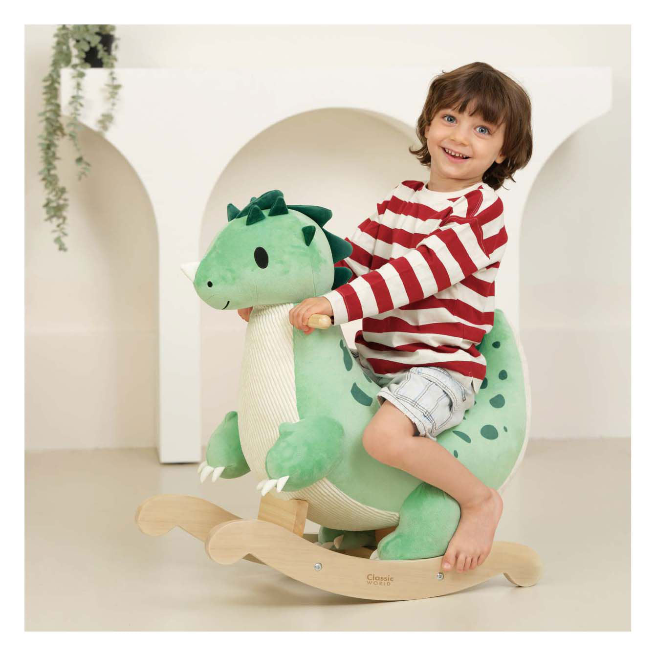 Klassische Welt Holz Rocker Pferd Dinosaurus