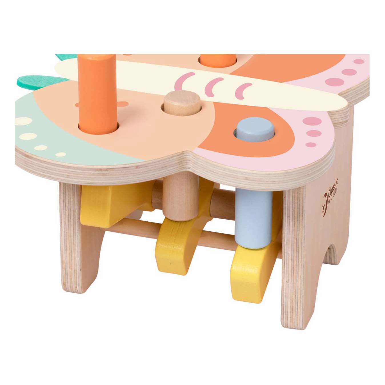 Classic World Hammerbank aus Holz, Schmetterling