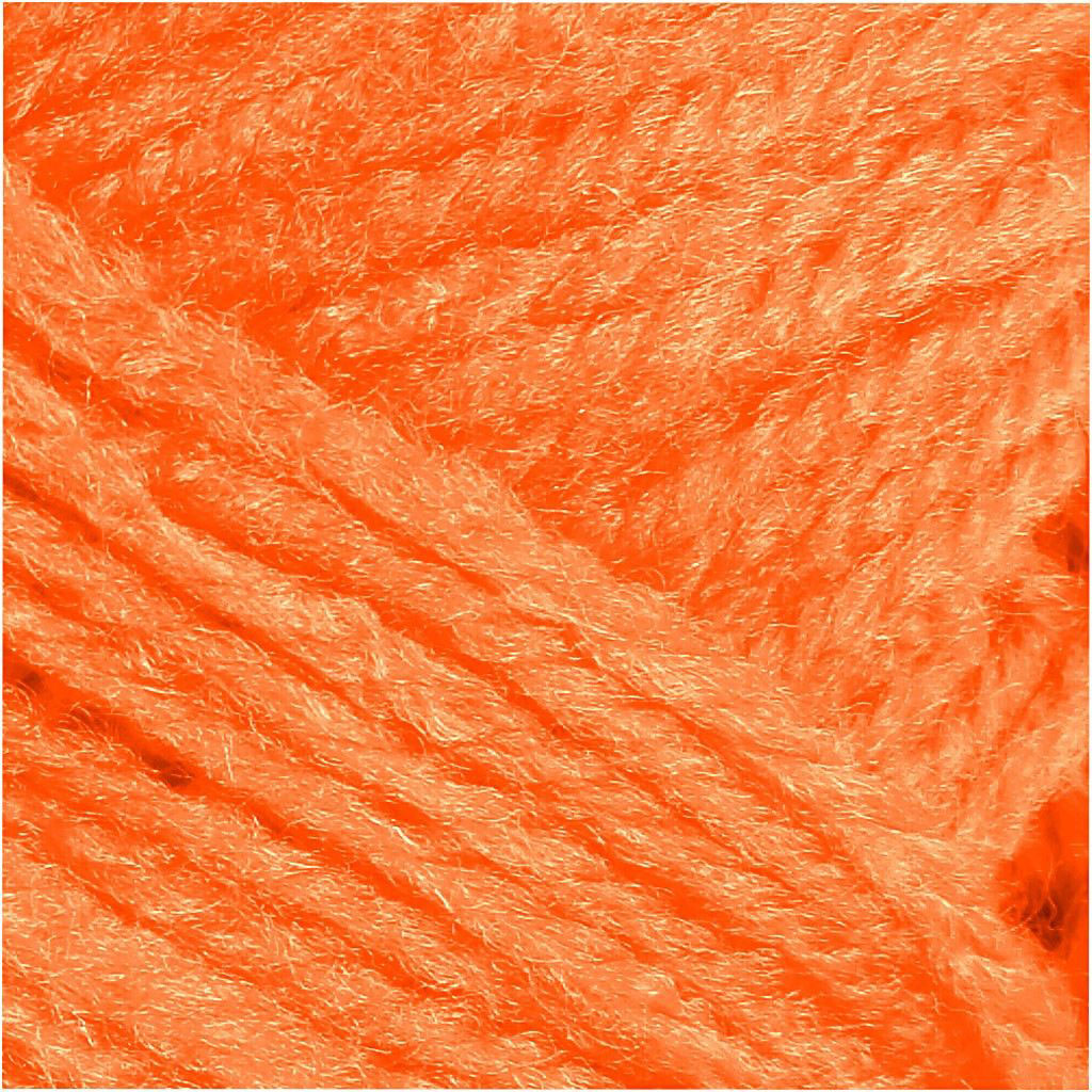 Acrylgarn Neon - Neon Orange, 50gr