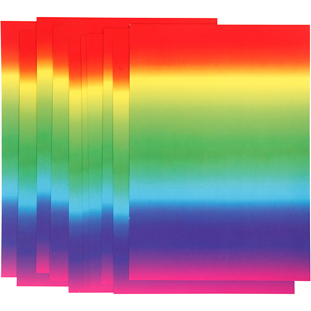 Regenbogenpapier A4 180gr, 10 Blätter