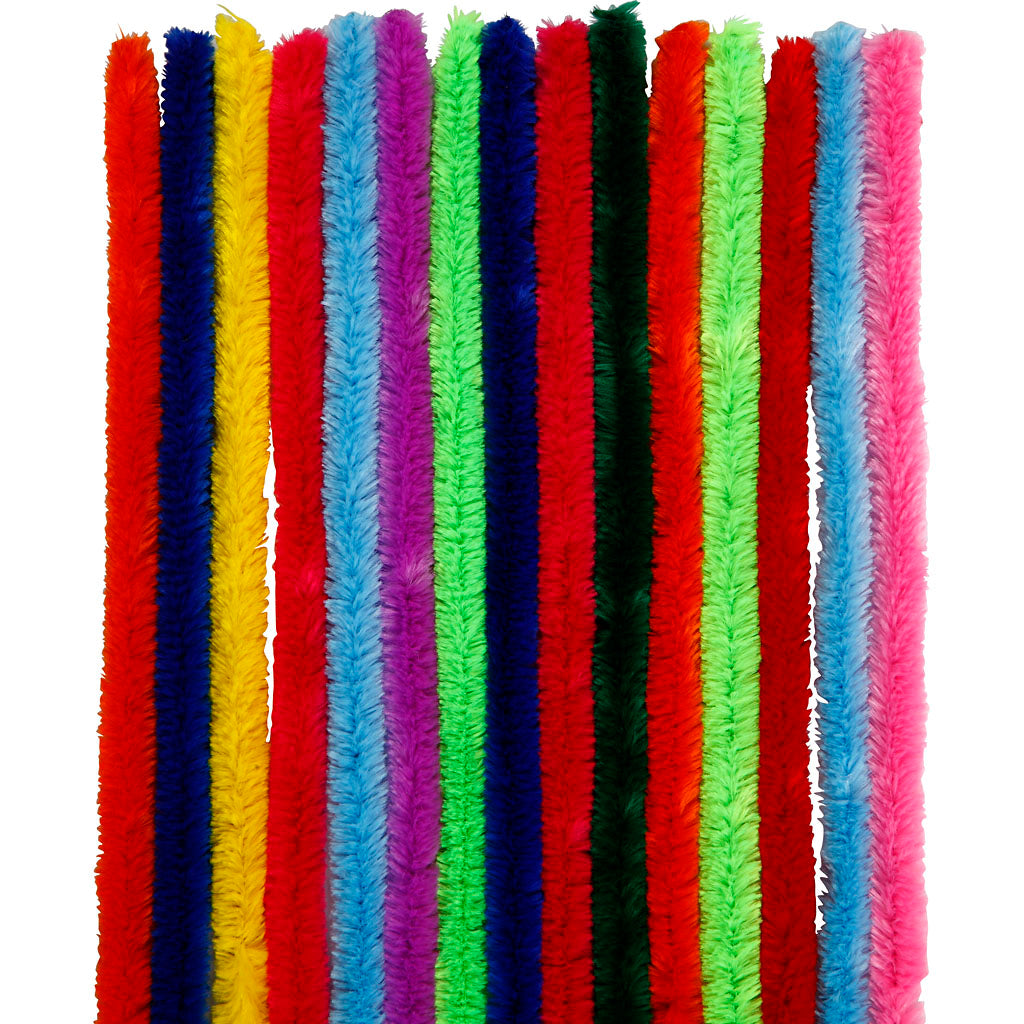 Chenille Drahtfarbe 30 cm, 15st.