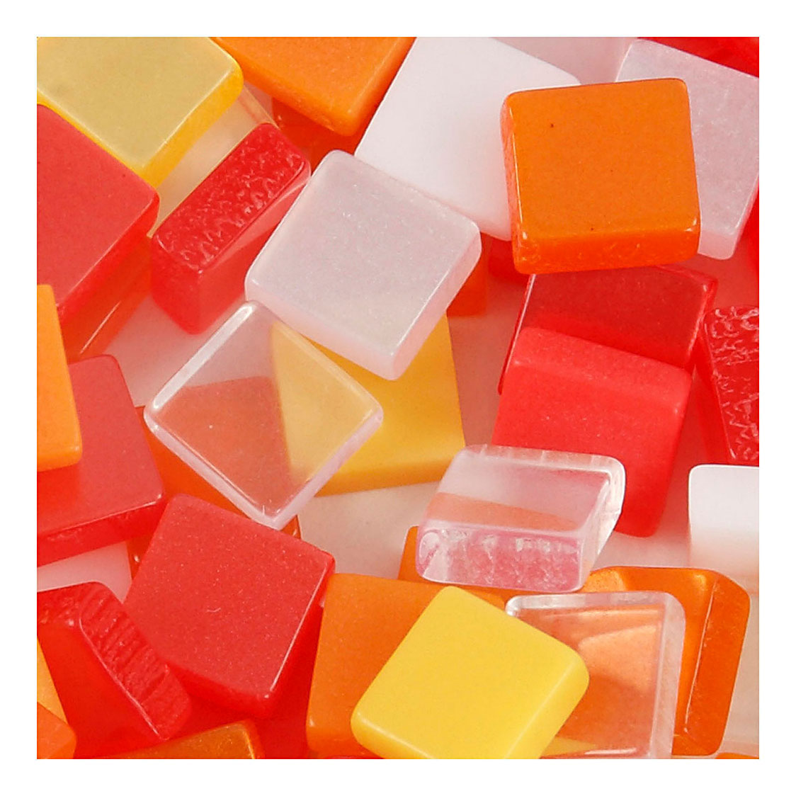 Kreativfirma Mini Mosaic Red Orange 5x5mm, 25 Gramm