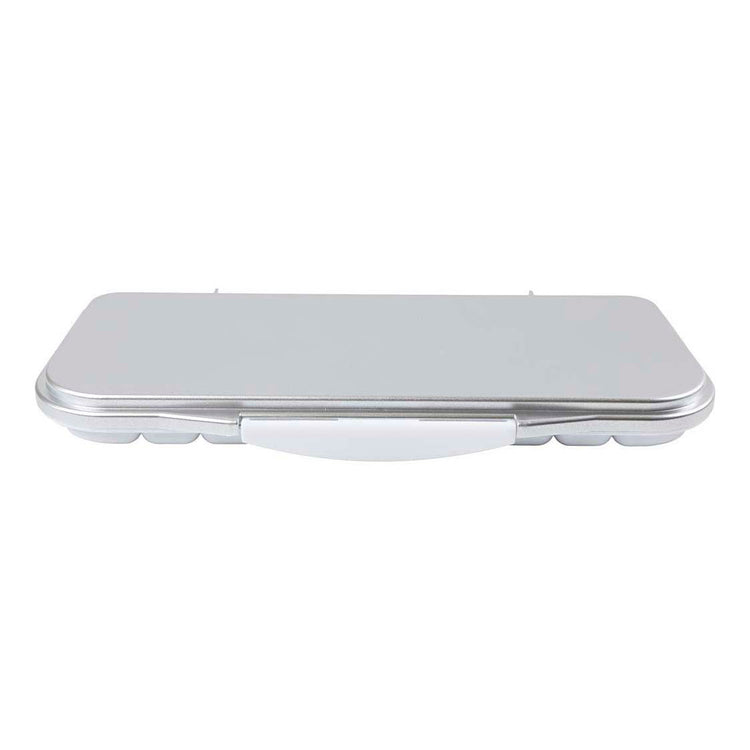 Creativ Company Malpalette mit Deckel, Maße 27x12,7x2,3 cm, Silber, Weiß, 1 Stück