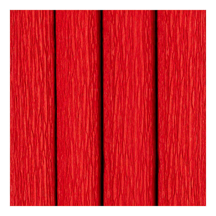 Creativ Company Krepppapier, Blatt 25x60 cm, Kreppverhältnis: 180 %, 105 g, rot, 4 Blatt 1 Karton