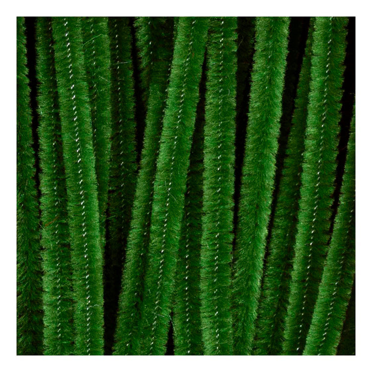 Creativ Company Chenille, L: 30 cm, Stärke 6 mm, tannengrün, 50 Stück 1 Box