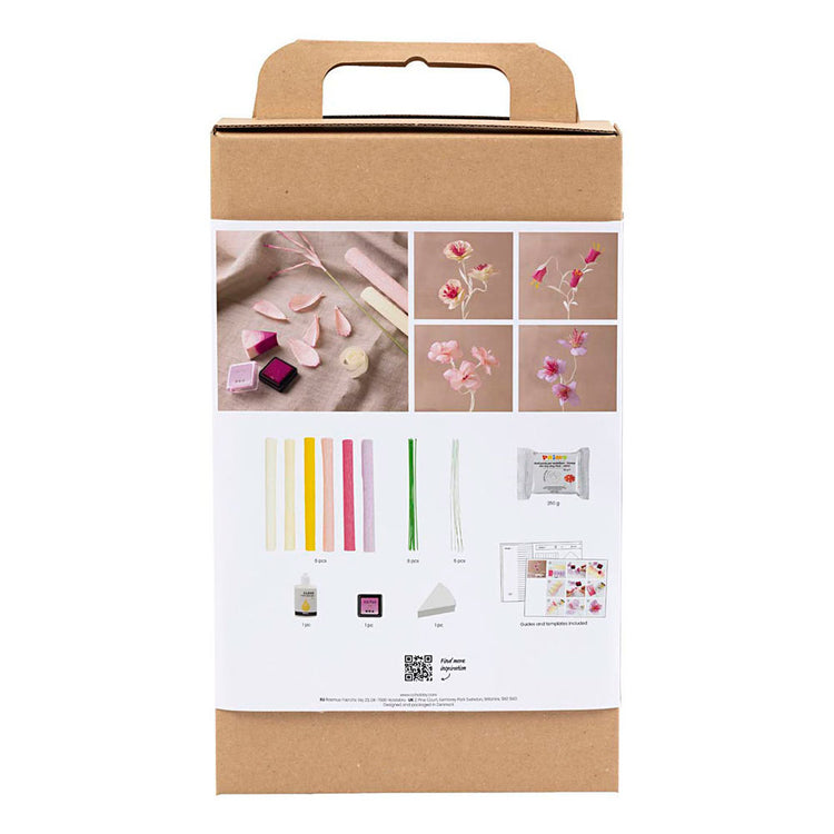 Creativ Company Hobby-Set Krepppapier, Blume, Pastellfarben, 1 Box