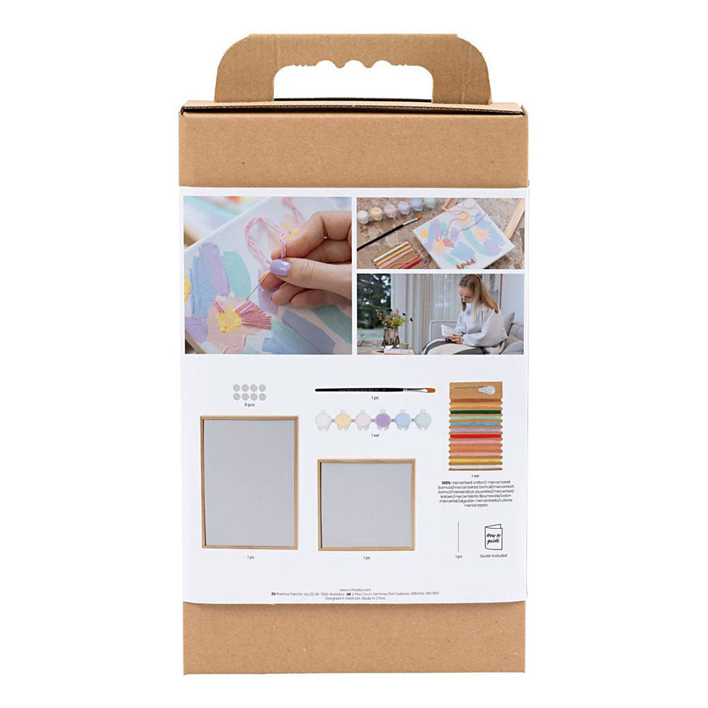 Creativ Company Hobby-Set Stickerei, Bilder, Pastellfarben, 1 Box