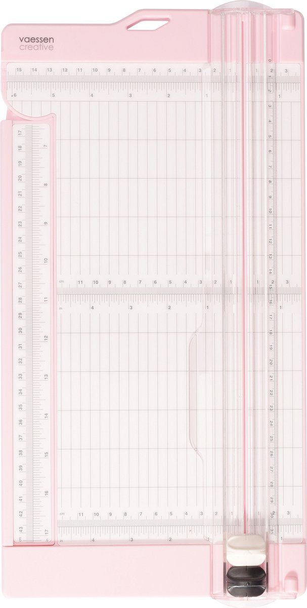 Vaessen kreativer Papierschneider mit Ritzfunktion – 15 x 30,5 cm – Rosa