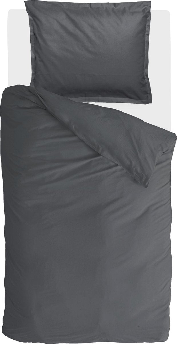 Walra Bettbezug Vintage-Satin – 140 x 220 – 100 % Baumwolle – Anthrazit