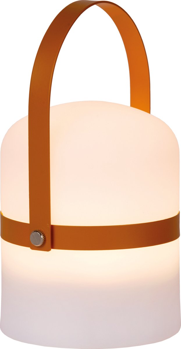 Lucide little joe – wiederaufladbare Tischleuchte drinnen und draußen – wiederaufladbarer Akku – ø 10 cm – LED dimmbar – 1x0,3 W 3000 K – IP44 – braun