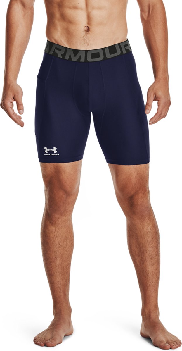 Under Armour UA HG Armour Shorts Herren Sporthose – Marineblau – Weiß