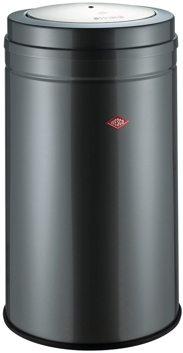 Wesco großer Schaukel-Mülleimer | 120 Liter | Metall - Graphit | Mülleimer - hergestellt in Deutschland