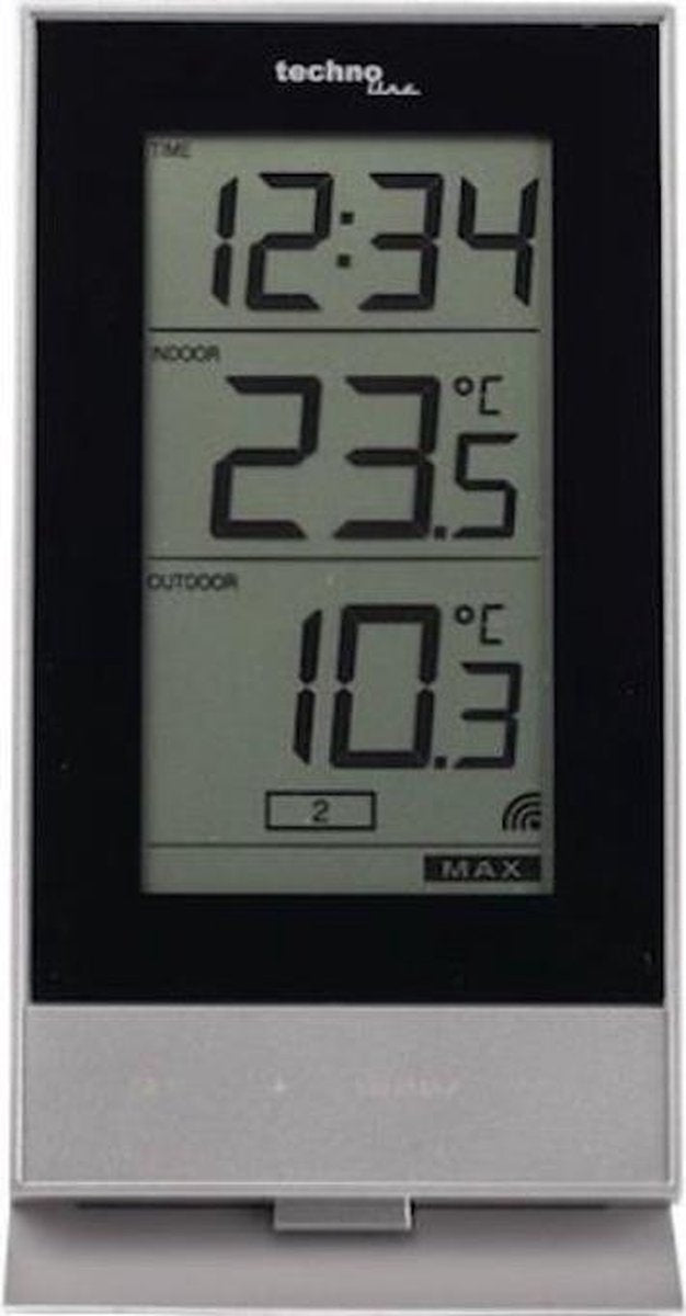 Technoline Wetterstation ws 9900 – 85 x 166 x 56 mm – weiß – mit 1 Außensensor – tl-ws9900