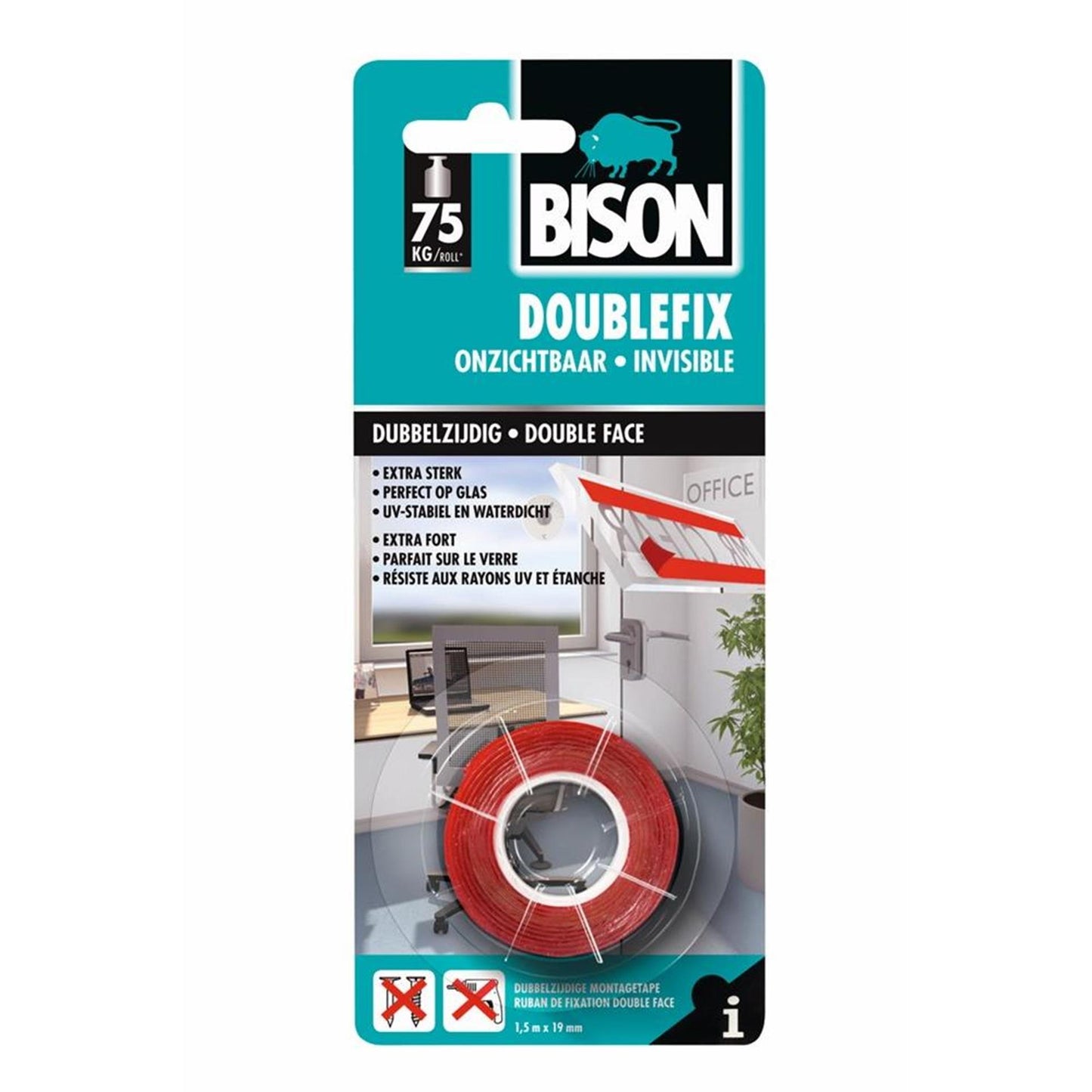 Bison Doublefix unsichtbar 1,5m