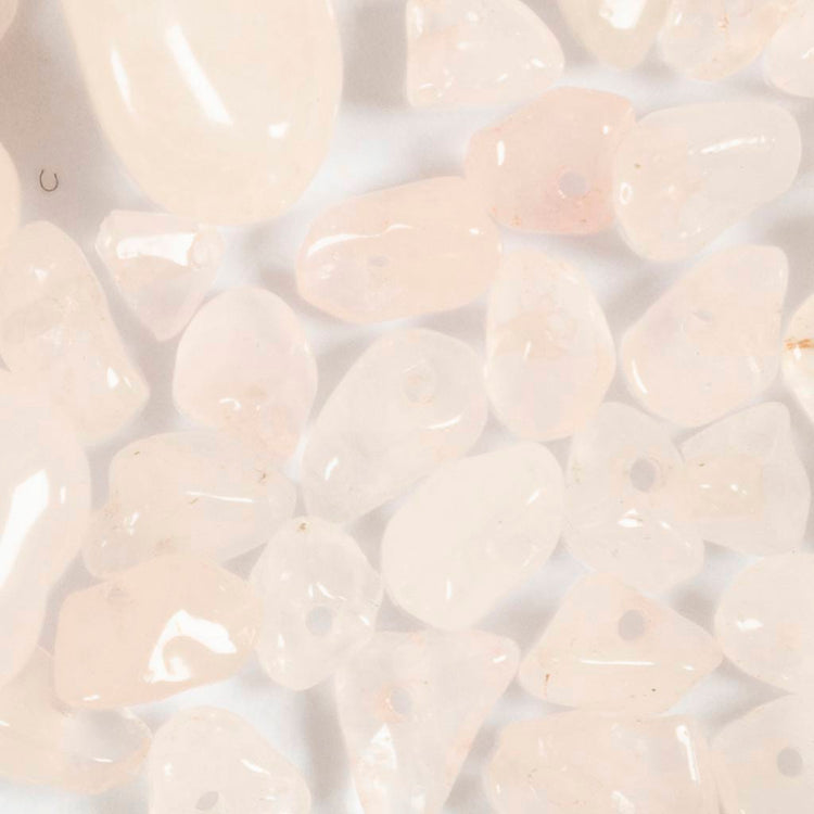Creativ Company Kristallperlen, Rosenquarz, D 7-12 mm, Lochgröße 1 mm, ca. 63 Stück, rosa, 63 Stück 1 Box