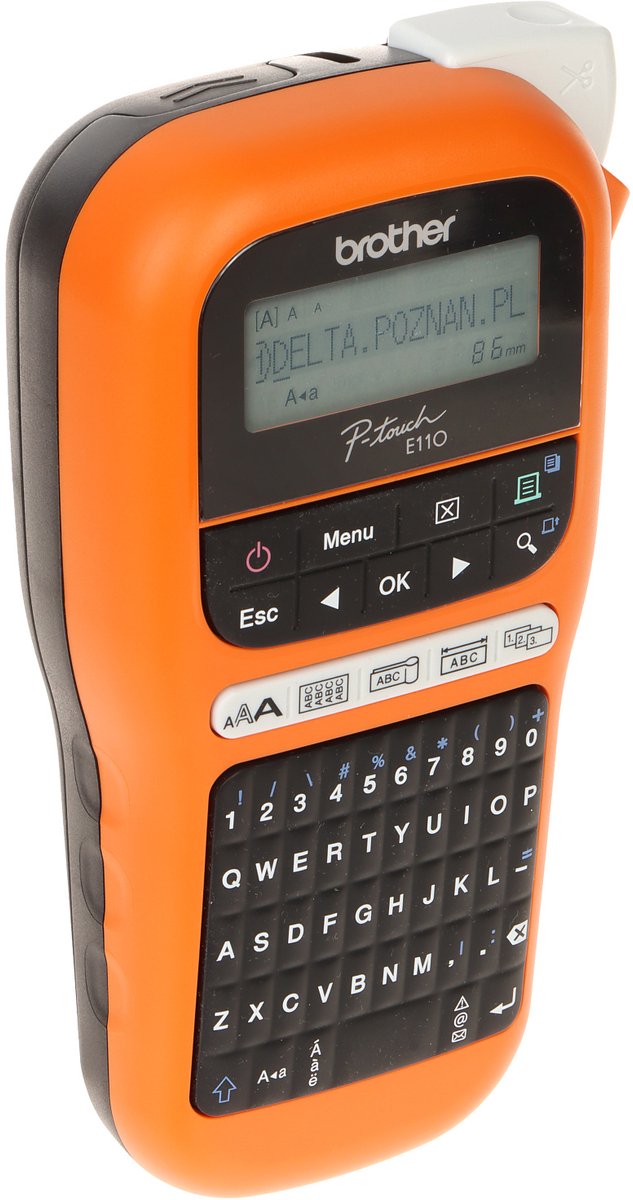 Brother pt-e110vp-pack – Etikettendrucker – LCD-Display – 12 mm Etikettenbreite – QWERTZ-Tastatur