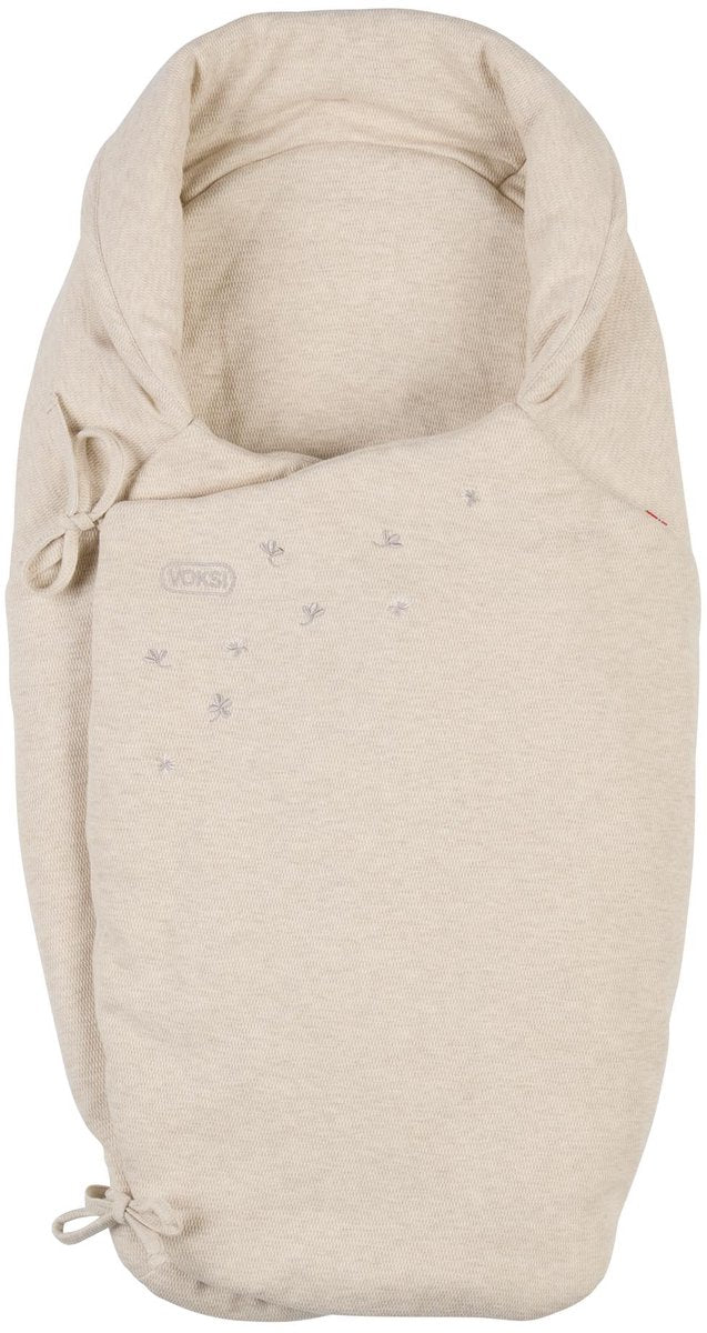 Voksi-Wickeltuch aus Wolle – Baby-Schal – Baby-Wickeldecke – Woll-Wickeldecke – Kinderbettdecke – Sand