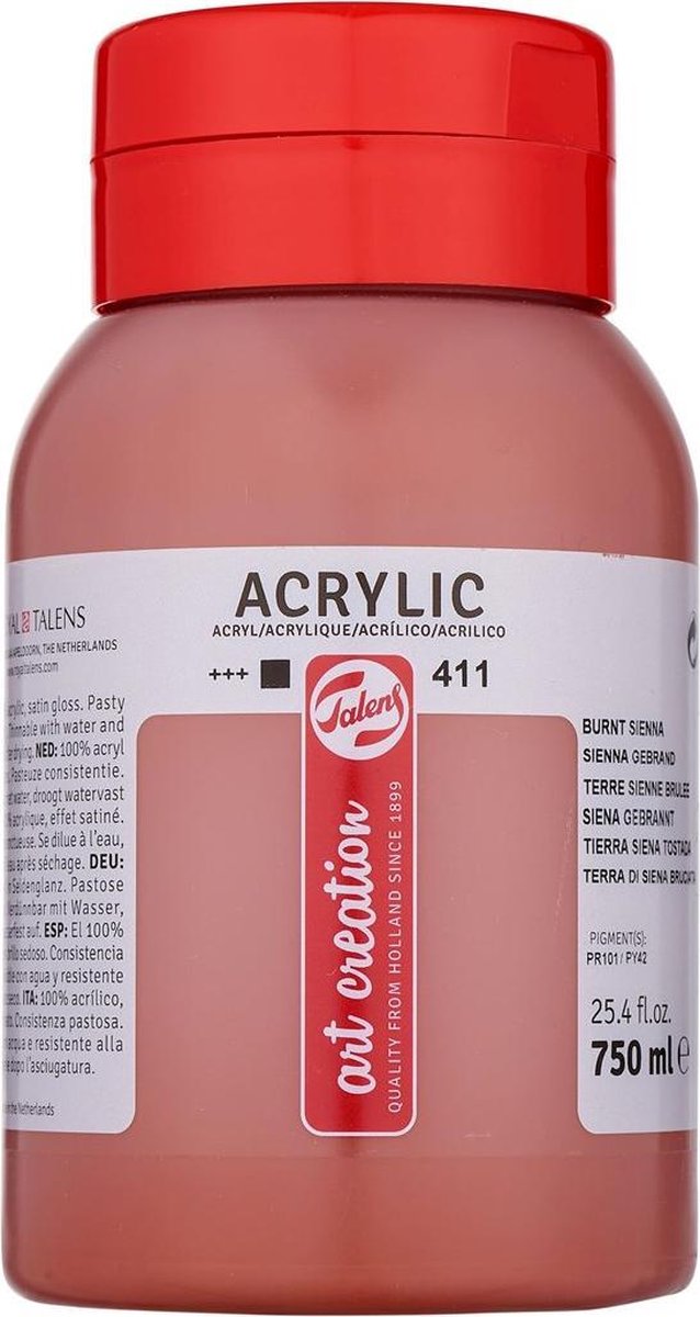 Talens Art Creation Acrylfarbtopf 750 ml gebrannte Siena 411