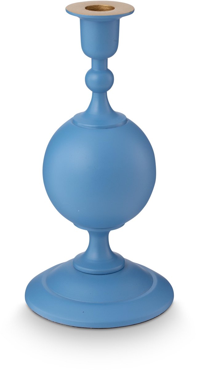 Pip Studio Kerzenhalter Kugel – Kerzenhalter aus Metall – Hellblau – 24 cm