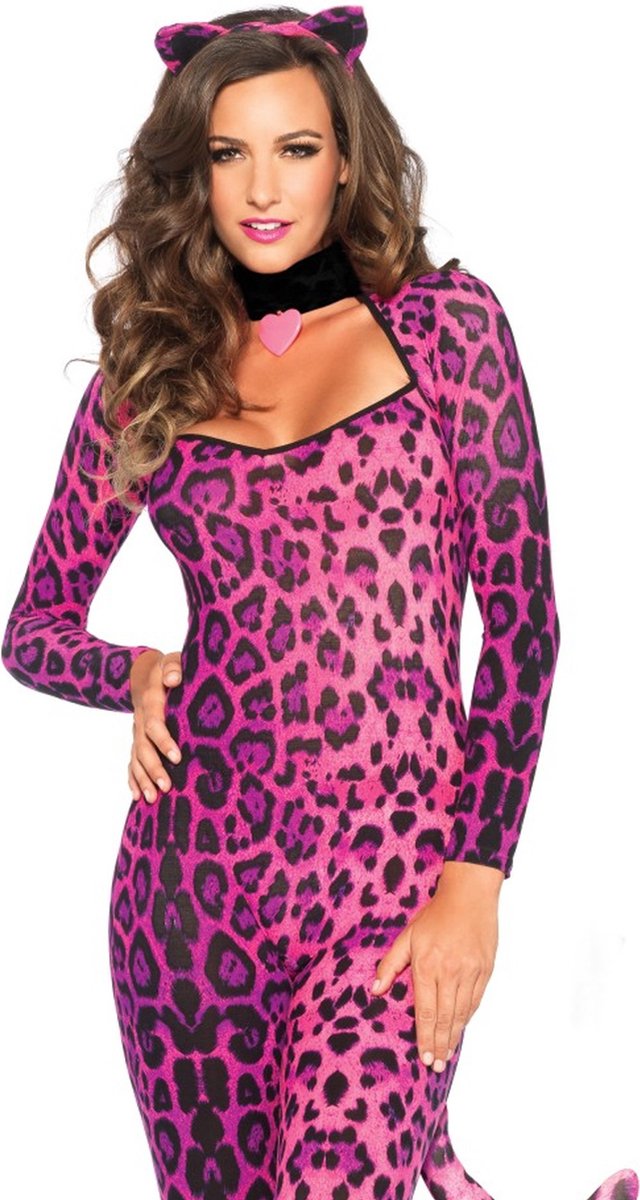 Leg Avenue hübscher rosa Puma-Catsuit