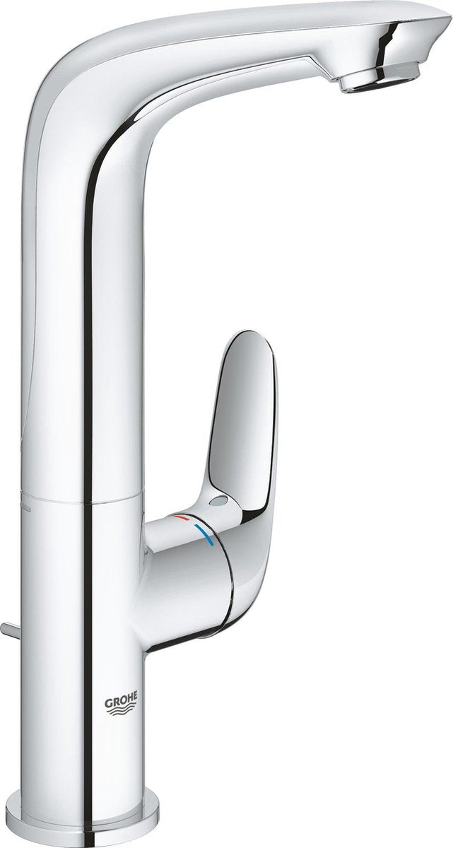 Grohe Eurostyle News Waschtischarmatur Größe L mit seitlicher Bedienung mit Ablaufgarnitur mit geschlossenem Griff Chrom