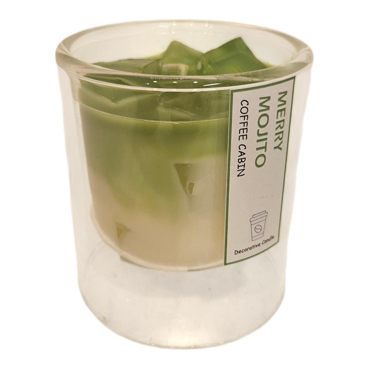 Duftkerze „Mansion Atmosphäre“ im Glas „Merry Mojito“, 7,4 x 8,4 cm