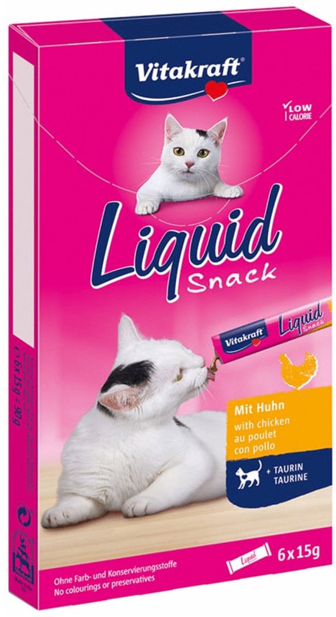 Vitakraft liquid snack - chicken - cat snack - 6 pcs