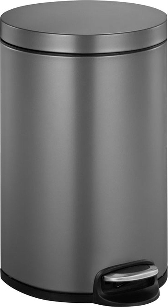 Eko - serene Treteimer 8 Liter - Griff Kunststoff - Platin - Abfalleimer