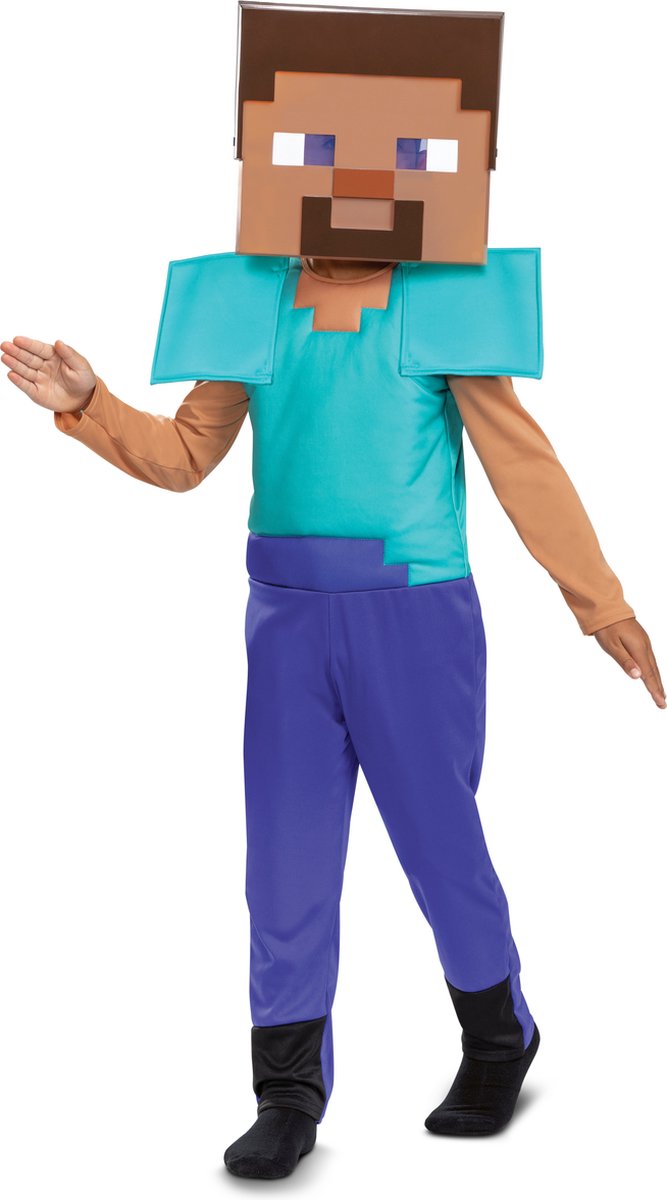 Verkleidung Minecraft (Mojang), Steve Fancy Dress, Größe M (7-8 Jahre), Jungen