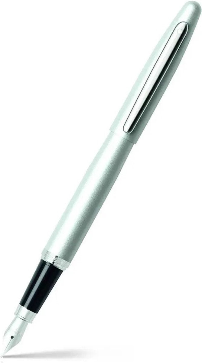 Sheaffer Füllfederhalter – VFM – Schwarz und Silber mit Chrom – Feder F – Schreibfarbe Schwarz – SF-E0940043