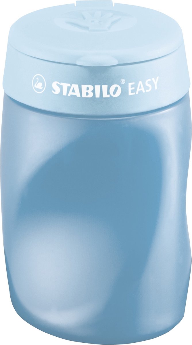 Stabilo easysharpener – ergonomischer 3-in-1-Bleistiftspitzer – Rechtshänder – blau – für alle Bleistifte geeignet