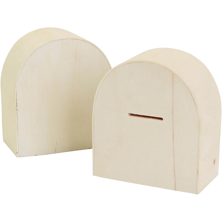 Spardose aus Holz, Größe 10x9 cm, 12 Stück, 1 Box