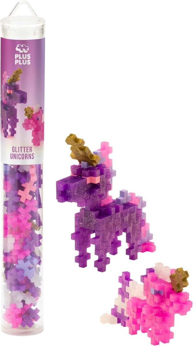 Plus plus plus-plus Glitzer-Einhörner 100 Stück Tube (4373)