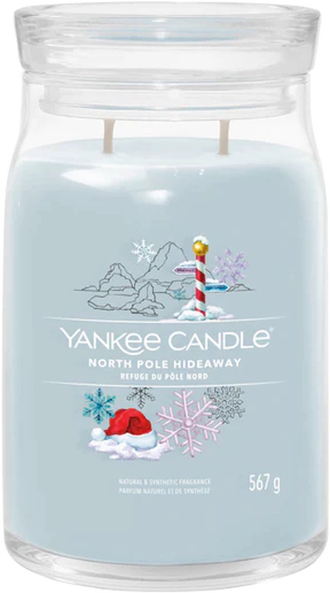 Yankee Candle – North Pole Hideaway Duftkerze im großen Glas – 90 Brennstunden – zwei Dochte