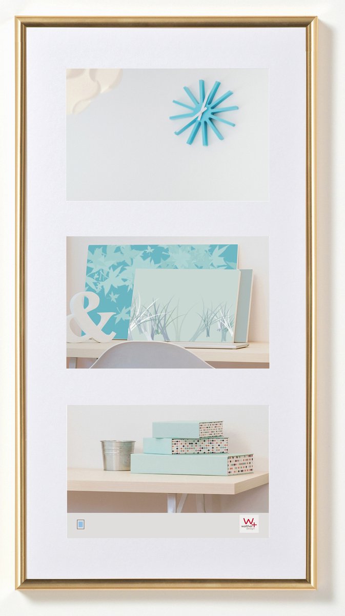Walther New Lifestyle - Kunststoffgalerie - Fotogröße 3x13x18 cm - Gold
