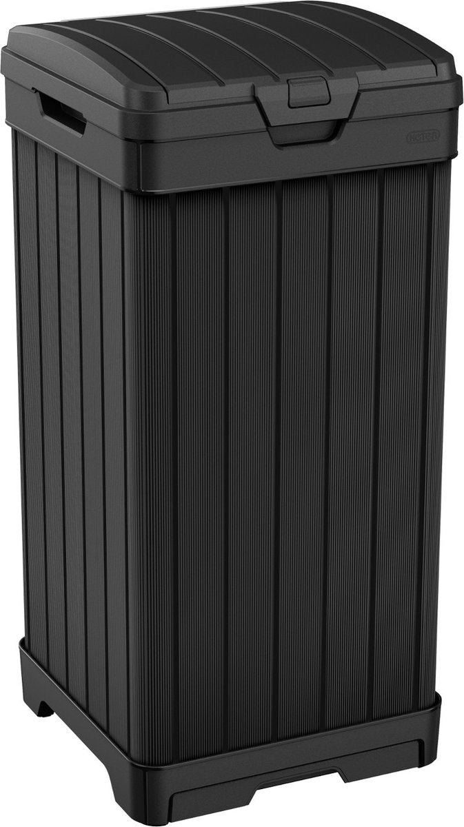 Curver Keter Baltimore – Abfallbehälter 125 Liter – Höhe: 87,4 cm – Schwarz