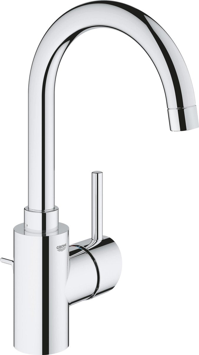 Grohe Concetto Waschtischarmatur L-Größe – mit Ablaufgarnitur – hoher schwenkbarer Auslauf – Chrom