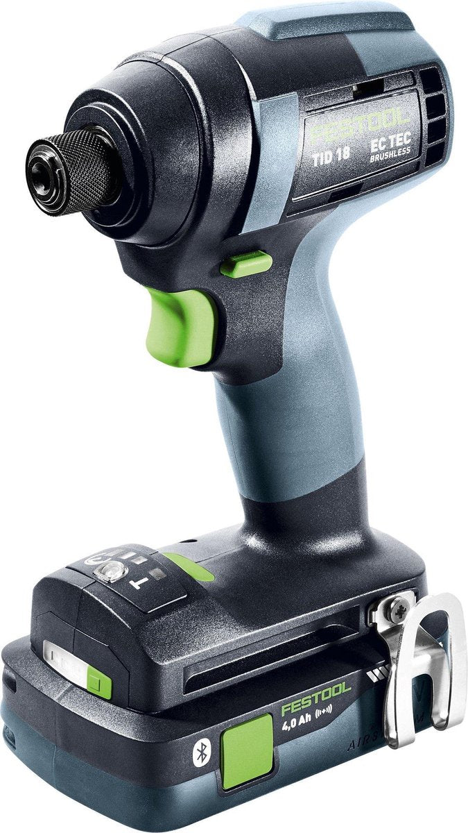 Festool TID 18 HPC4.0 i-plus 18 V Li-Ionen-Akku-Schlagschrauber-Set (2 x 4,0 Ah) im Systainer + Promo-Bitkassette – 180 nm – 8 x 220 mm – bürstenlos