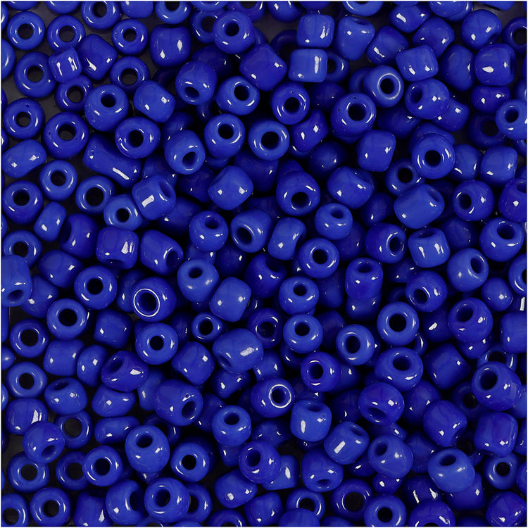 Creativ Company Rocailles, D 3 mm, Größe 8 0, Lochgröße 0,6-1,0 mm, blau, 25 g 1 Box