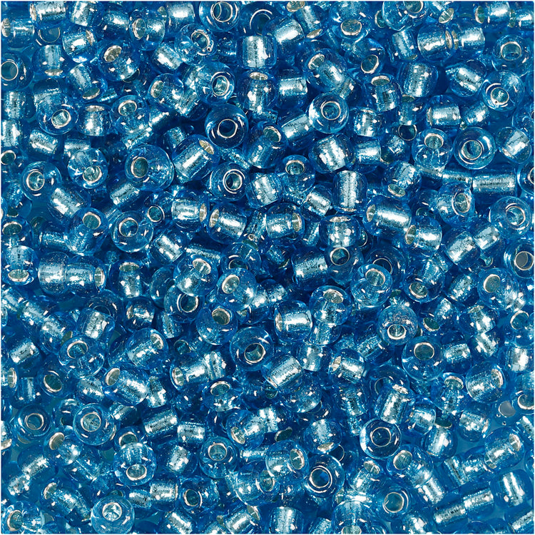 Creativ Company Rocailles, D 3 mm, Größe 8 0, Lochgröße 0,6-1,0 mm, klares Türkis, 25 g 1 Box