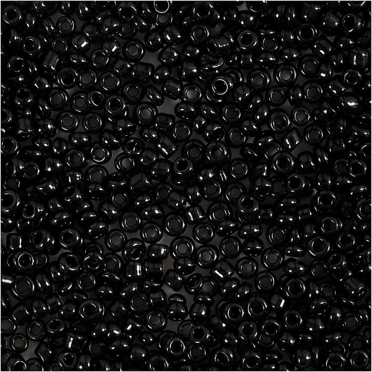 Creativ Company Rocailles, D 2 mm, Größe 12 0, Lochgröße 0,8 mm, schwarz, 25 g 1 Box