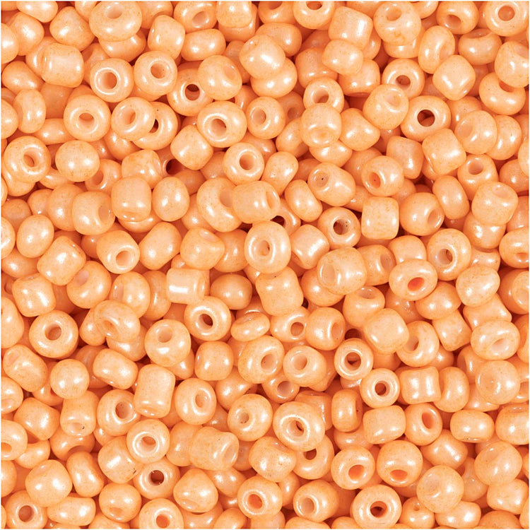 Creativ Company Rocailles, D 3 mm, Größe 8 0, Lochgröße 0,6-1,0 mm, Pfirsich, 25 g 1 Box