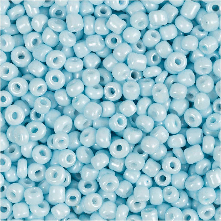 Creativ Company Rocailles, D 3 mm, Größe 8 0, Lochgröße 0,6-1,0 mm, hellblau, 25 g 1 Box